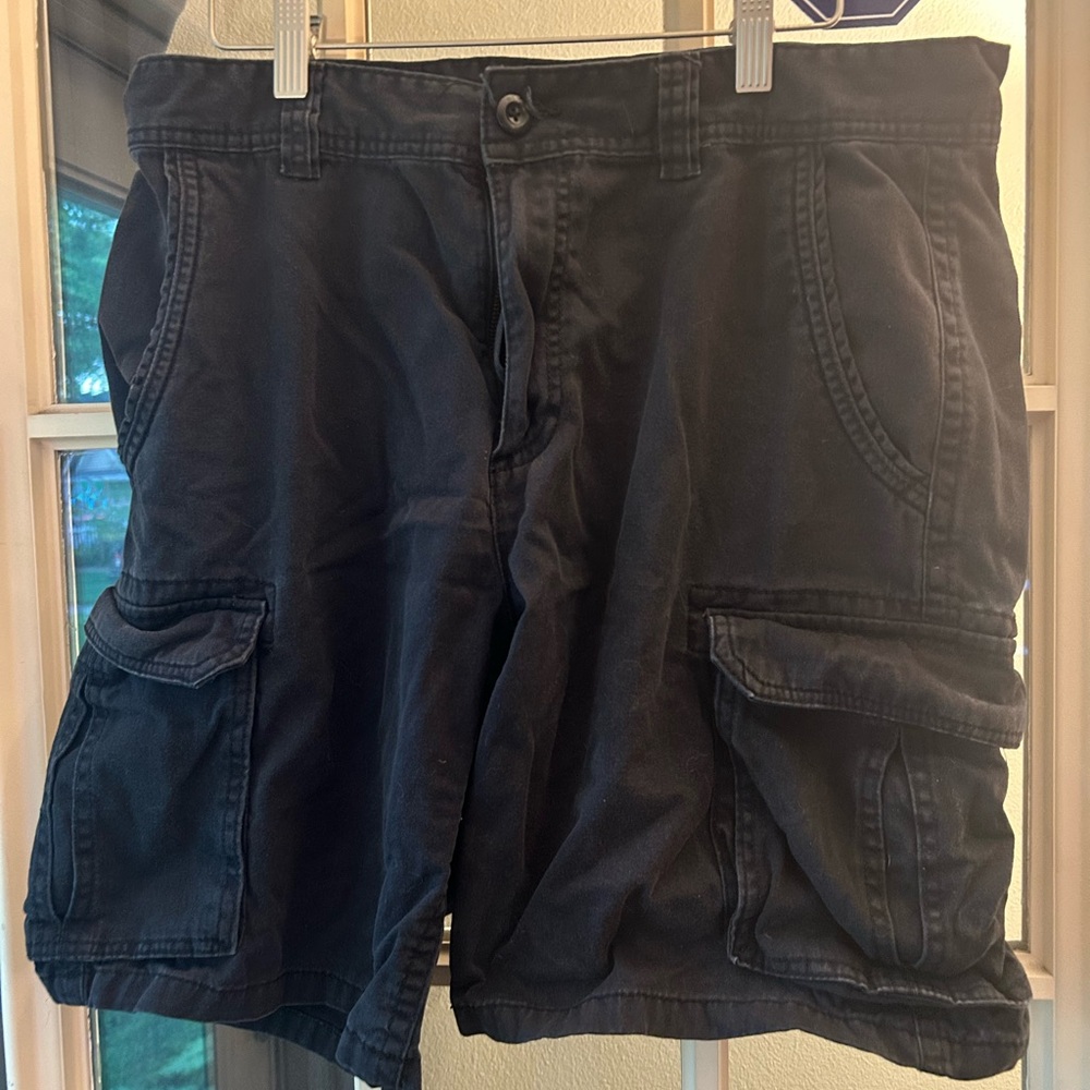 Classic Black Cargo Shorts for Men